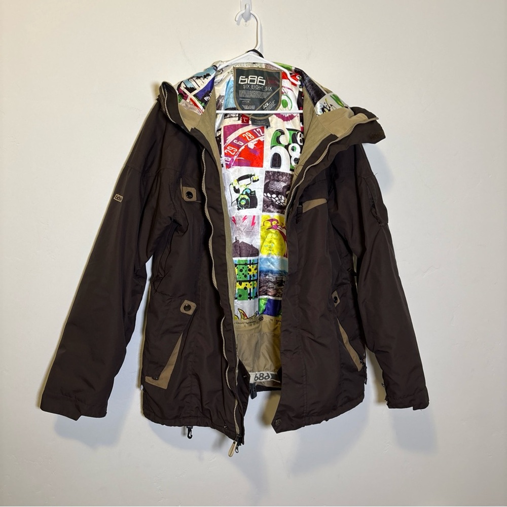 686 ACE Artist Collaboration Ski Coat Jacket Men’s Size Large, Art Lining